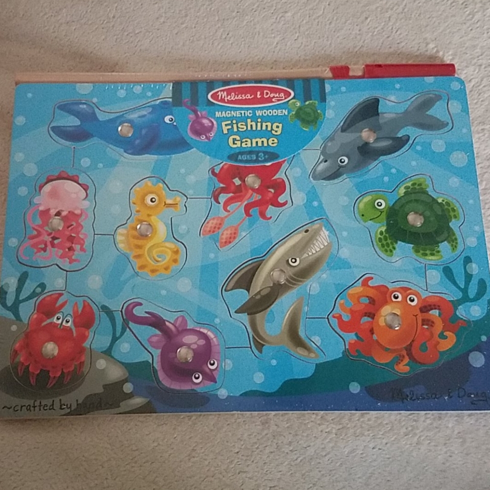 Fishing magnetic wooden game